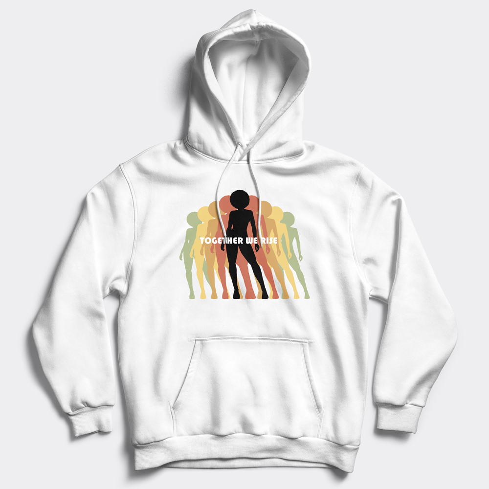 Together We Rise Hoodie White